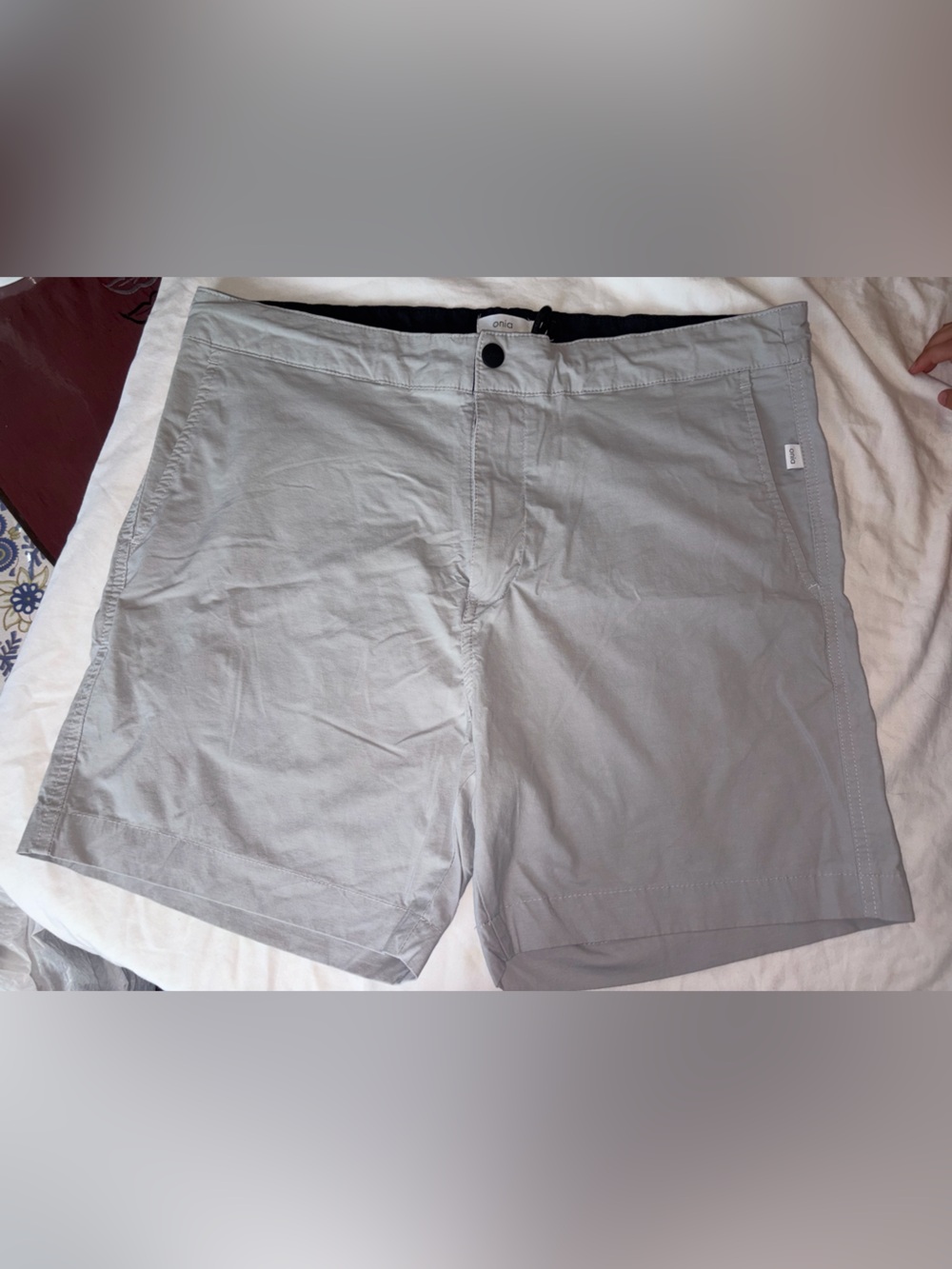 Onia Light Gray Flat-Front Men's Shorts